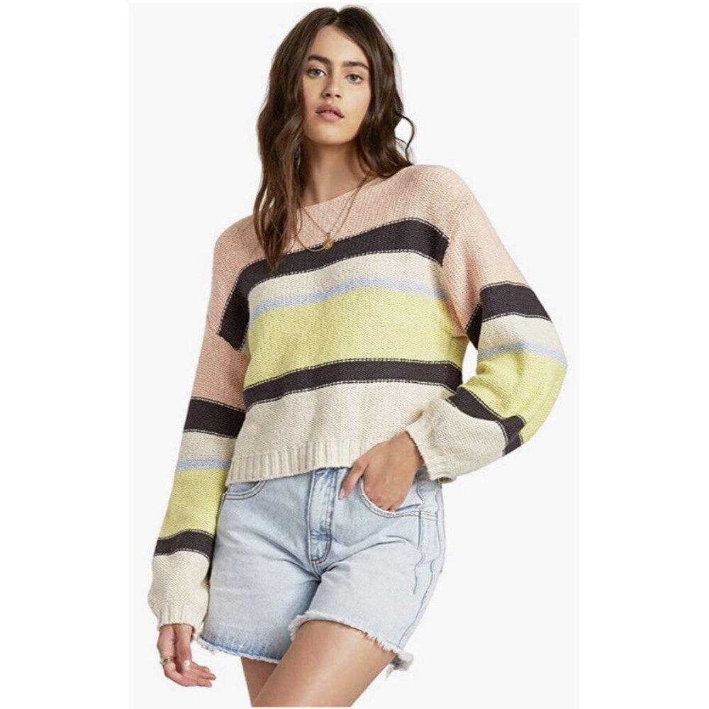 Billabong Woman's Seeing Stripes Sweater Size M